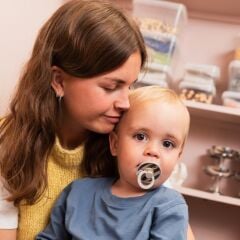 Bibs Emzik, Block Baby Blue / Dusty Blue (6+ Ay)