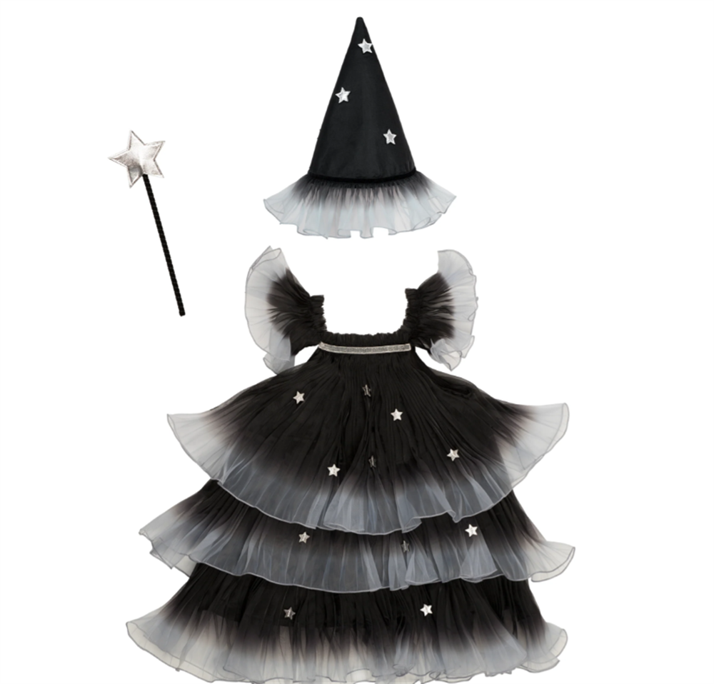 Meri Meri - Yıldızlı Cadı Kostümü Seti (5-6 Yaş)