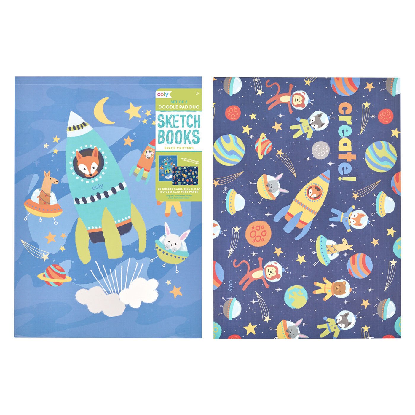 Ooly Pad Duo 2'li Resim Defteri - Space Critters