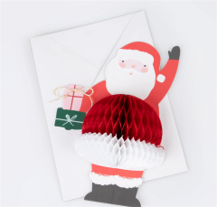 Meri Meri - Honeycomb Santa Tebrik Kartı