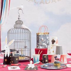 Meri Meri - Bunny In Hat Shaped Plates - Sihirbaz Şapkası Tabak