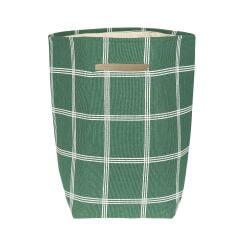 Vibes Büyük Sepet, Green White Windowpane