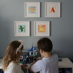 Blink Petit E Harfi Çerçeveli Tablo