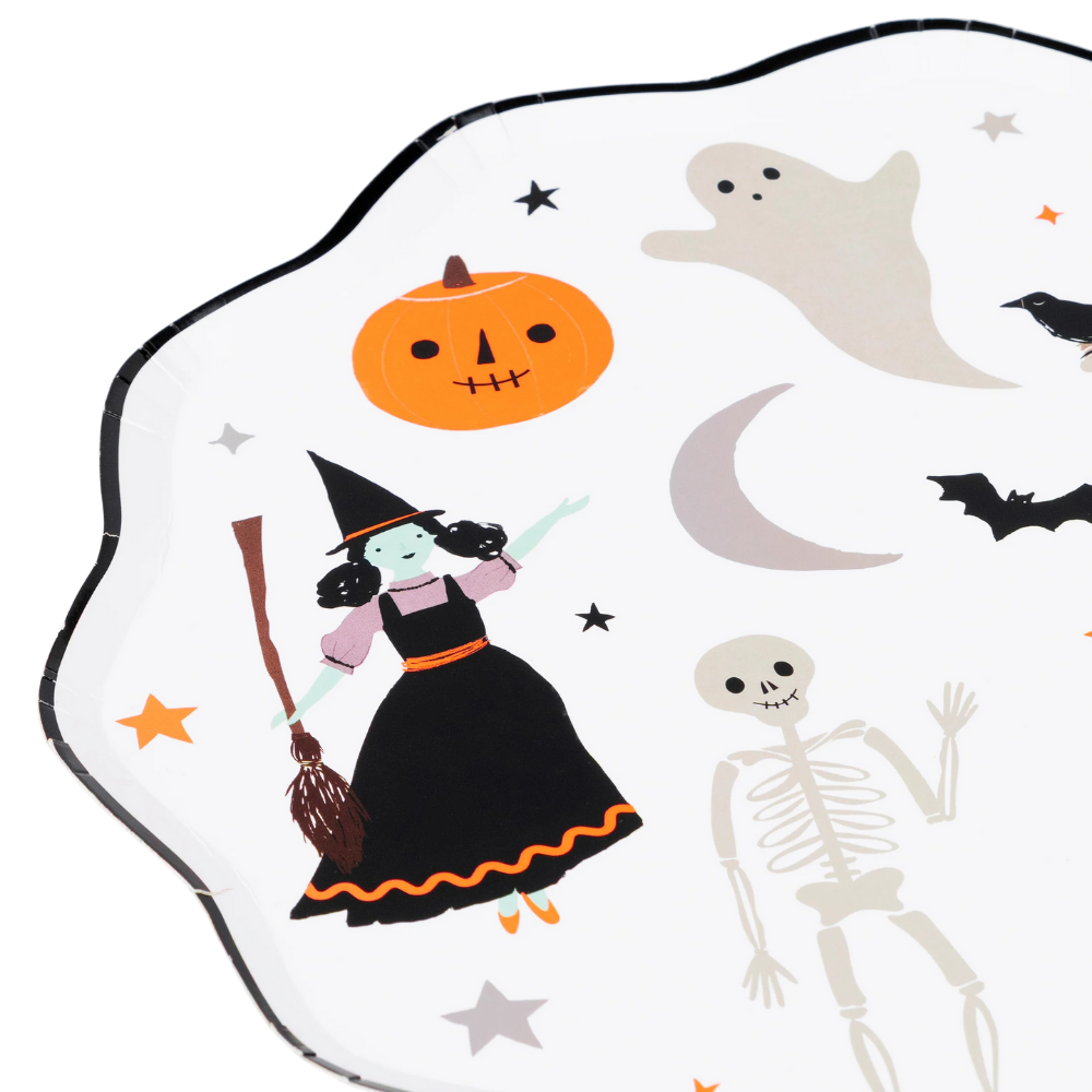 Meri Meri - Happy Halloween Tabaklar - L - 8 Adet