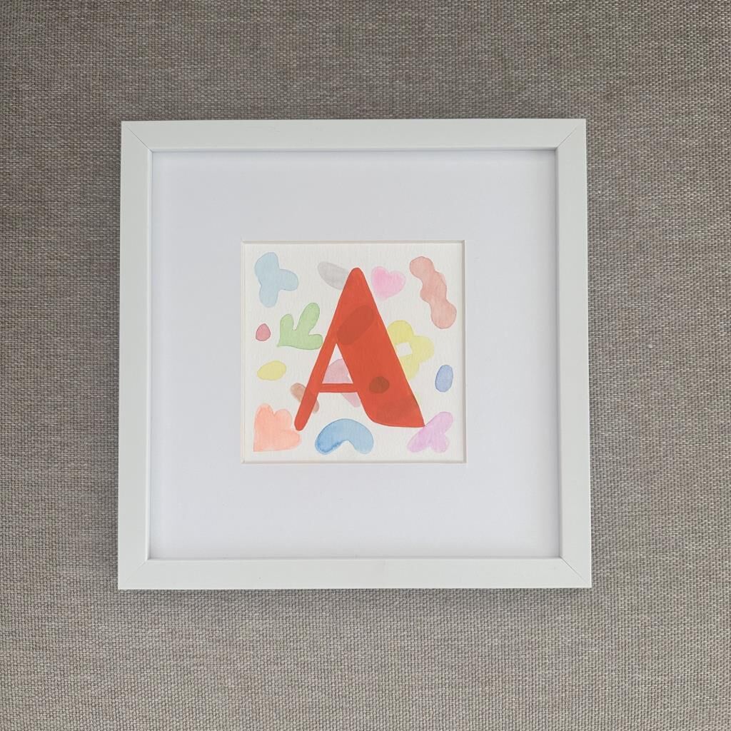 Blink Petit A Harfi Çerçeveli Tablo