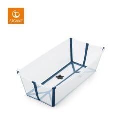 Stokke Flexi XL Katlanabilir Çocuk Küveti, Şeffaf Mavi