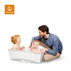 Stokke Flexi XL Katlanabilir Çocuk Küveti, Şeffaf Mavi
