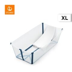 Stokke Flexi XL Katlanabilir Çocuk Küveti, Şeffaf Mavi