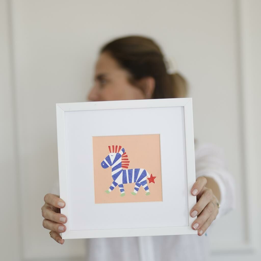 Blink Petit Zebra Çerçeveli Tablo