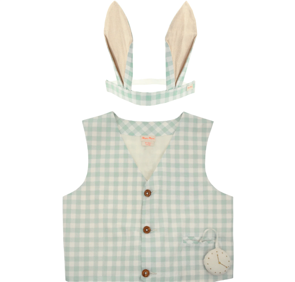 Meri Meri - Ekose Tavşan Kostüm Seti / 3-6 Yaş