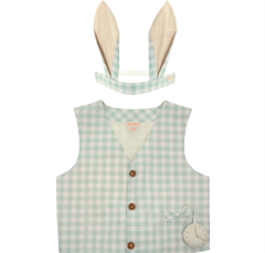 Meri Meri - Ekose Tavşan Kostüm Seti / 3-6 Yaş