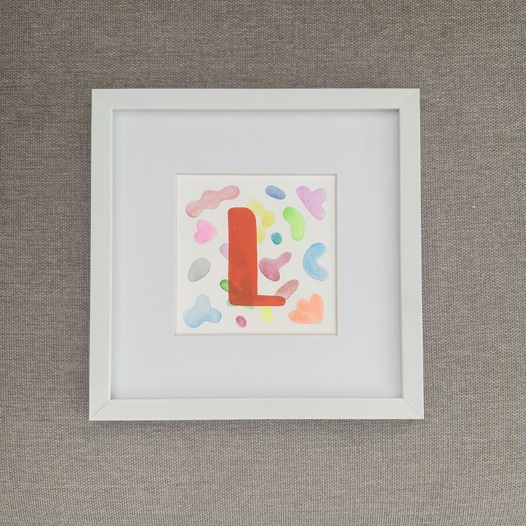 Blink Petit L Harfi Çerçeveli Tablo