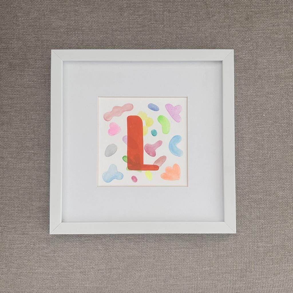 Blink Petit L Harfi Çerçeveli Tablo