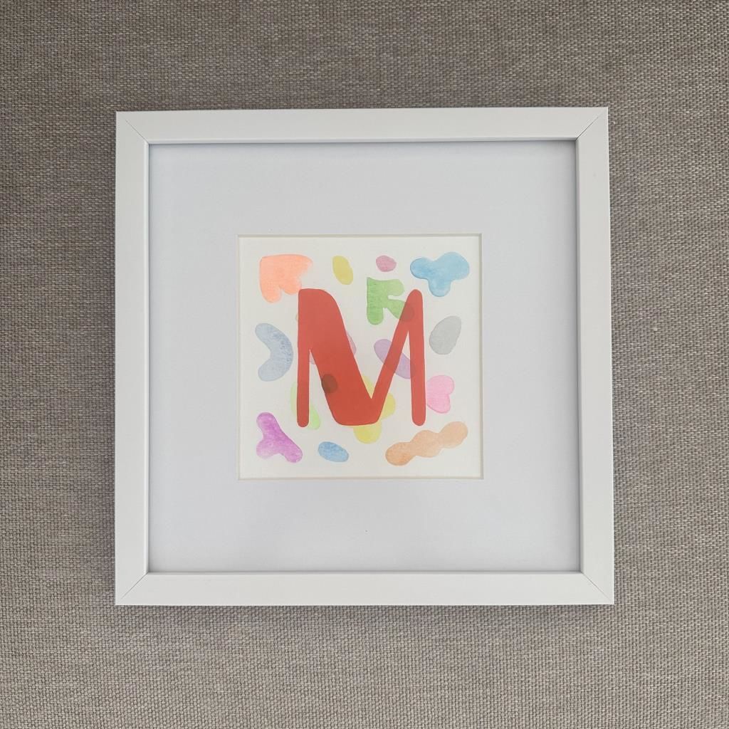 Blink Petit M Harfi Çerçeveli Tablo