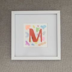 Blink Petit M Harfi Çerçeveli Tablo