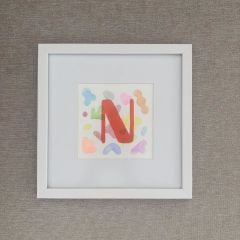 Blink Petit N Harfi Çerçeveli Tablo