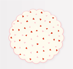 Meri Meri - Kalp Tabak - 8 Adet