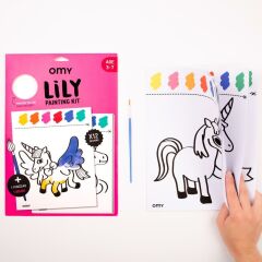 Omy Sulu Boyalı Boyama Kiti, Lily