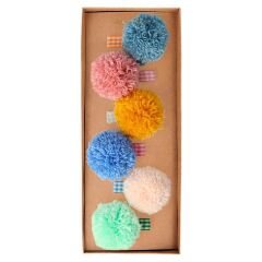 Meri Meri - Big Pom Pom Hair Clips - Ponponlu Büyük Tokalar