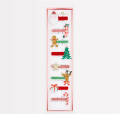 Meri Meri - Jolly Christmas Saç Tokaları - 8 Adet