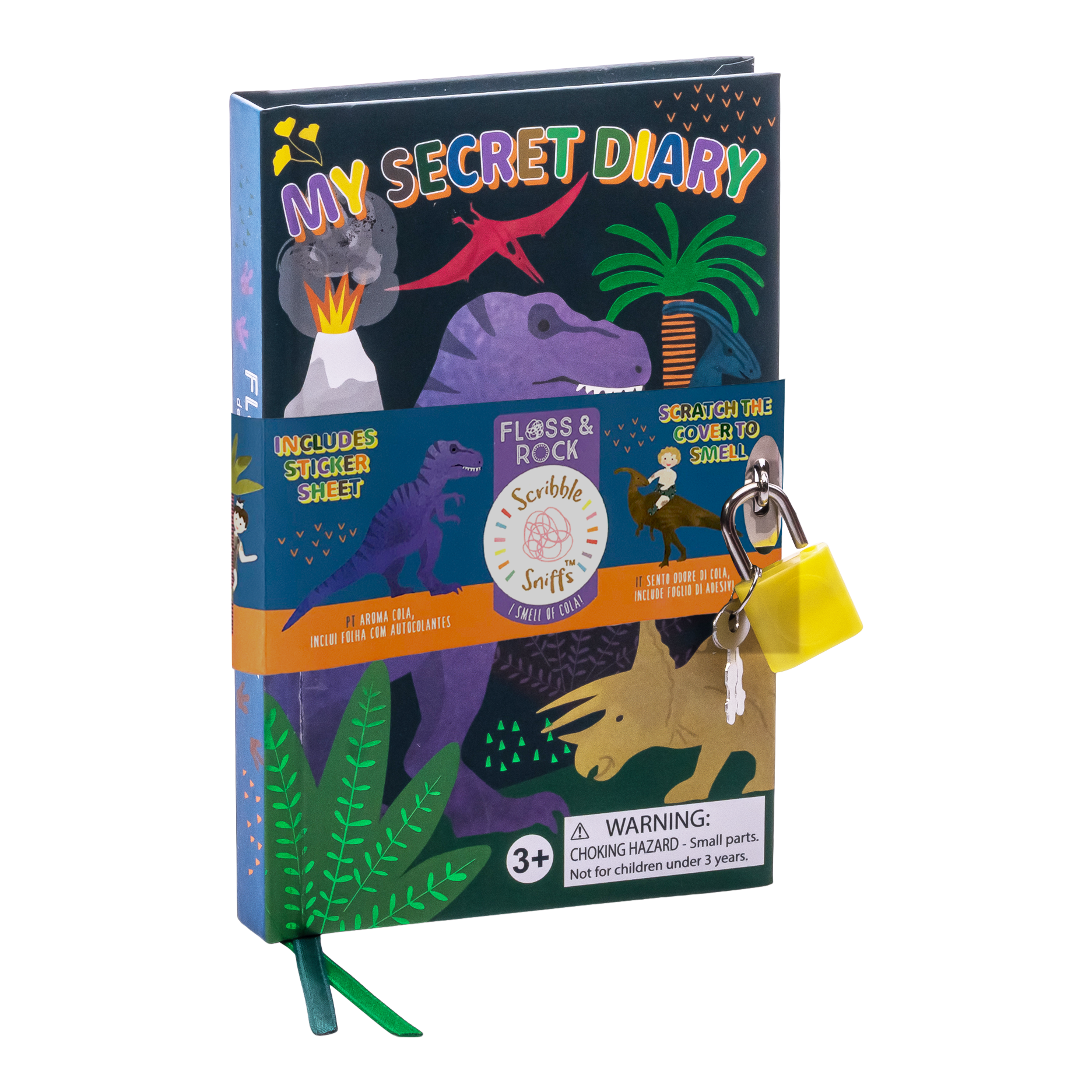 FLOSS & ROCK Kokulu Kilitli Günlük / Dino *YENİ*