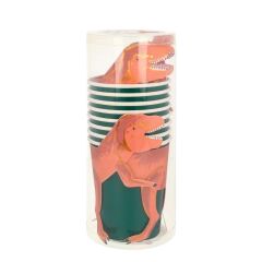 Meri Meri - T-Rex Party Cups - T-Rex Bardak - 8'Li
