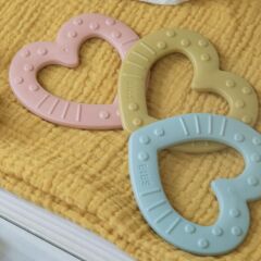 Bibs Diş Kaşıyıcı, Baby Bitie Heart Mustard