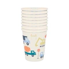 Meri Meri - Construction Cups - İnşaat Bardaklar - 8'Li