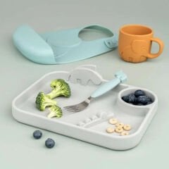 Done by Deer - Deer Friends - Paslanmaz Çelik Çatal, Kaşık ve Bıçak Seti - Mavi