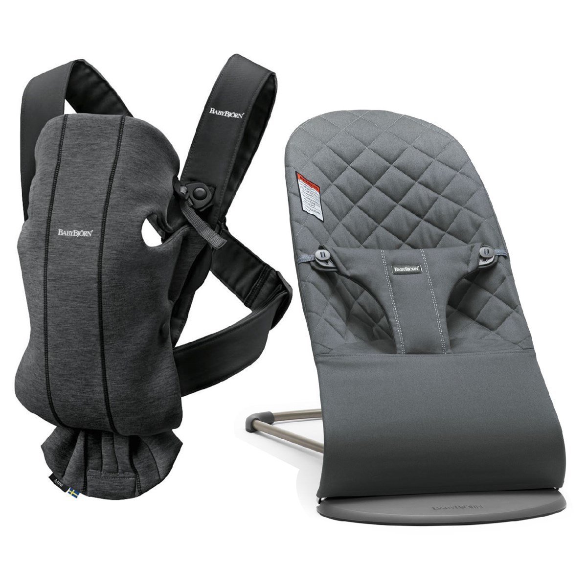 Babybjörn Balance Bliss Ana Kucağı Cotton / Anthracite & Kanguru Mini 3D Cotton Jersey / Charcoal Grey