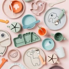 Done by Deer - Deer Friends - Paslanmaz Çelik Çatal ve Kaşık Seti - Somon