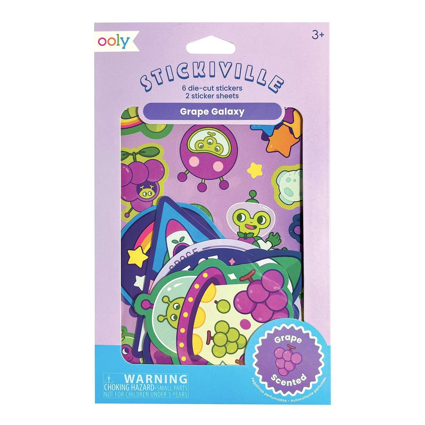 Ooly Stickiville Kokulu Çıkartma Seti - Galaxy Grape