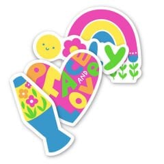 Ooly Stickiville Vinil Çıkartmalar - Peace and Love