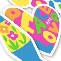 Ooly Stickiville Vinil Çıkartmalar - Peace and Love