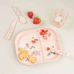 Done by Deer - Tiny Farm - Çatal, Kaşık ve Bıçak Seti - Pembe