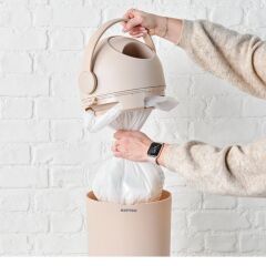 Nattou Dropy Bebek Bezi Çöp Kovası, Kahverengi