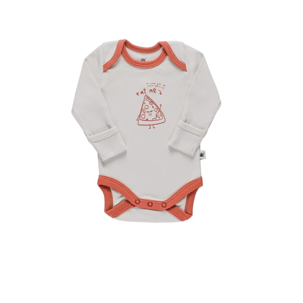 Little Yucca Envelope Uzun Kollu Body, Kırık Beyaz & Kiremit