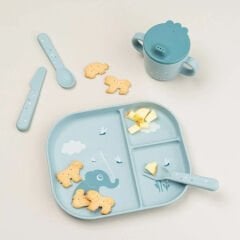 Done by Deer - Happy Dots - Çatal, Kaşık ve Bıçak Seti - Mavi