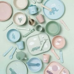 Done by Deer - Happy Dots - Çatal, Kaşık ve Bıçak Seti - Yeşil