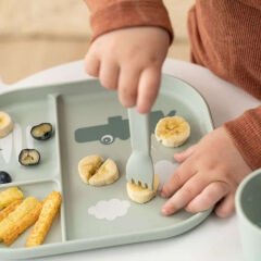 Done by Deer - Happy Dots - Çatal, Kaşık ve Bıçak Seti - Yeşil