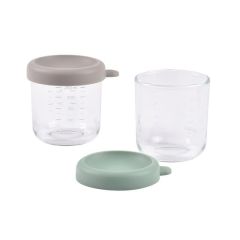 Beaba Cam Mama Kavanozu 2'li Set, Sage green/Gazelle (250 ml)
