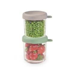 Beaba Cam Mama Kavanozu 2'li Set, Sage green/Gazelle (250 ml)