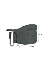 Inglesina Fast Masaya Takılan Taşınabilir Mama Sandalyesi - Charcoal Gray