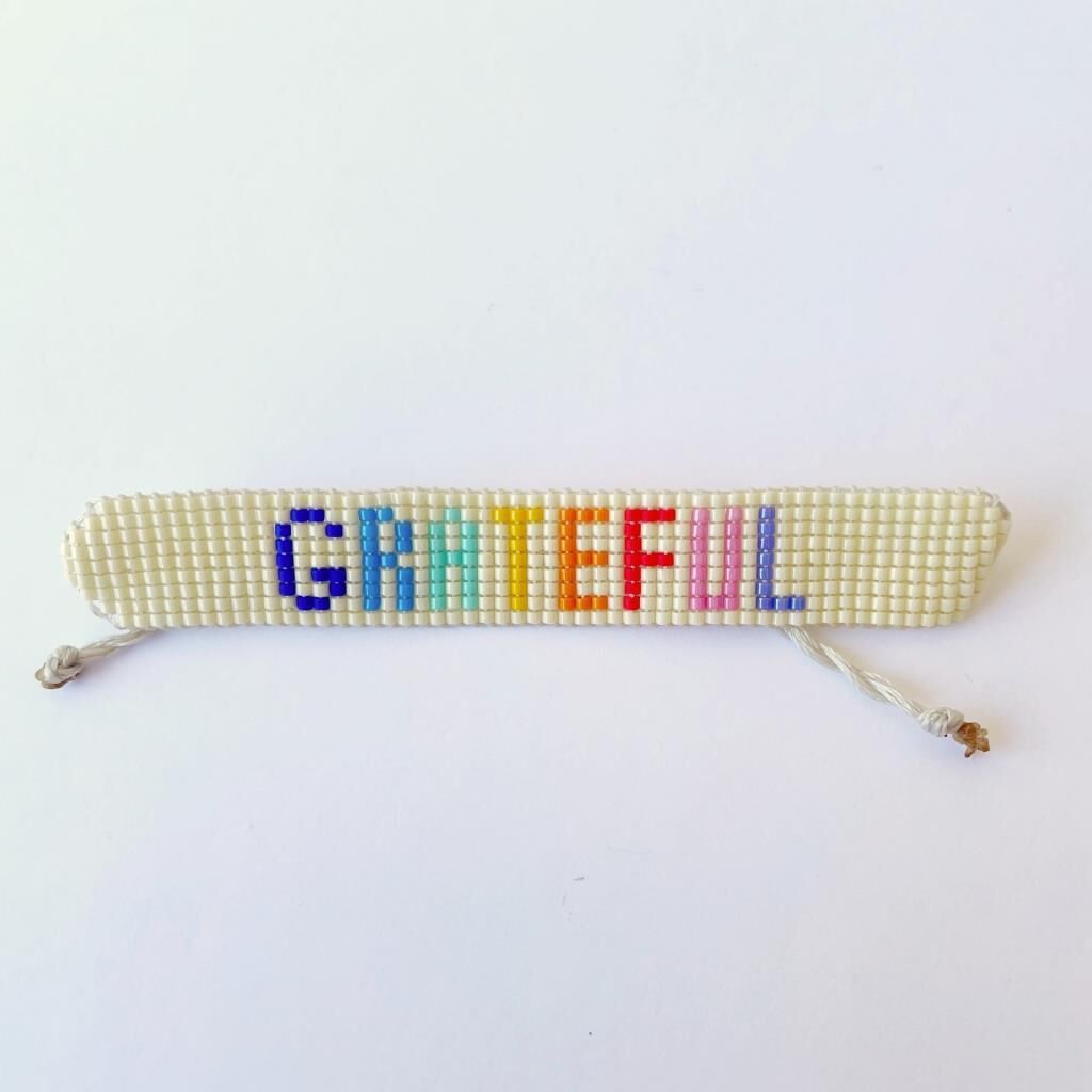 Hobikutu Miyuki Kalın Bileklik, Grateful (Renkli)