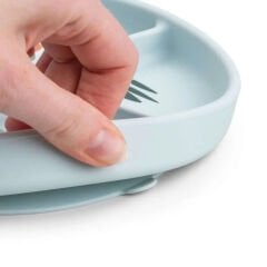 Done by Deer - Playground - Vakumlu Bölmeli Silikon Tabak - Mavi