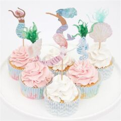 Meri Meri - Mermaid Cupcake Kit - Deniz Kızı Cupcake Kit