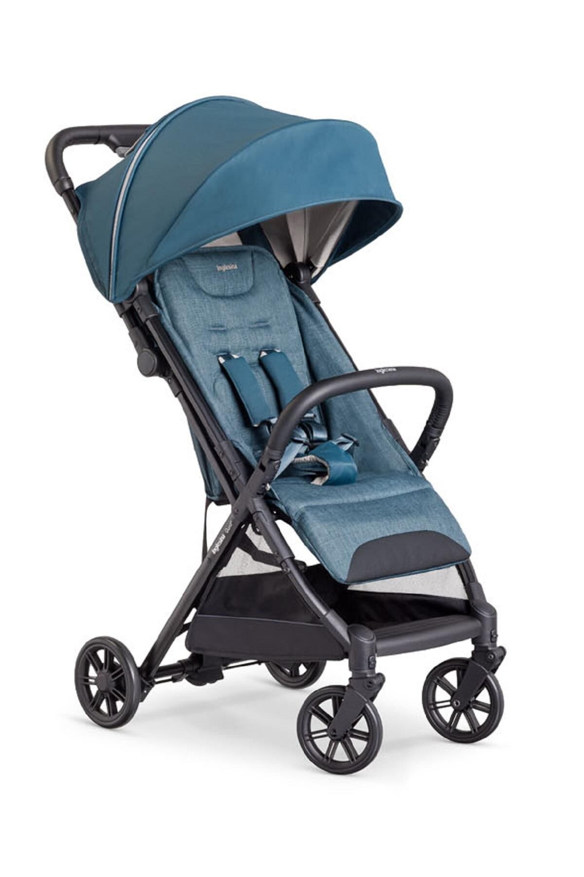 Inglesina Quid2+ Tek El Tek Hamle ile Katlanıp Açılan Kabin Boy Bebek Arabası - Manta Blue
