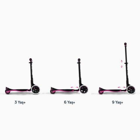 SmarTrike Xtend 3 Aşamalı Büyüyebilen Çocuk Scooterı (3-12 Yaş) - Pink