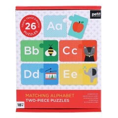 Petit Collage İki Parçalı Yapboz - Alfabe