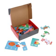 Petit Collage Yazım Yapbozu - Spelling Animals